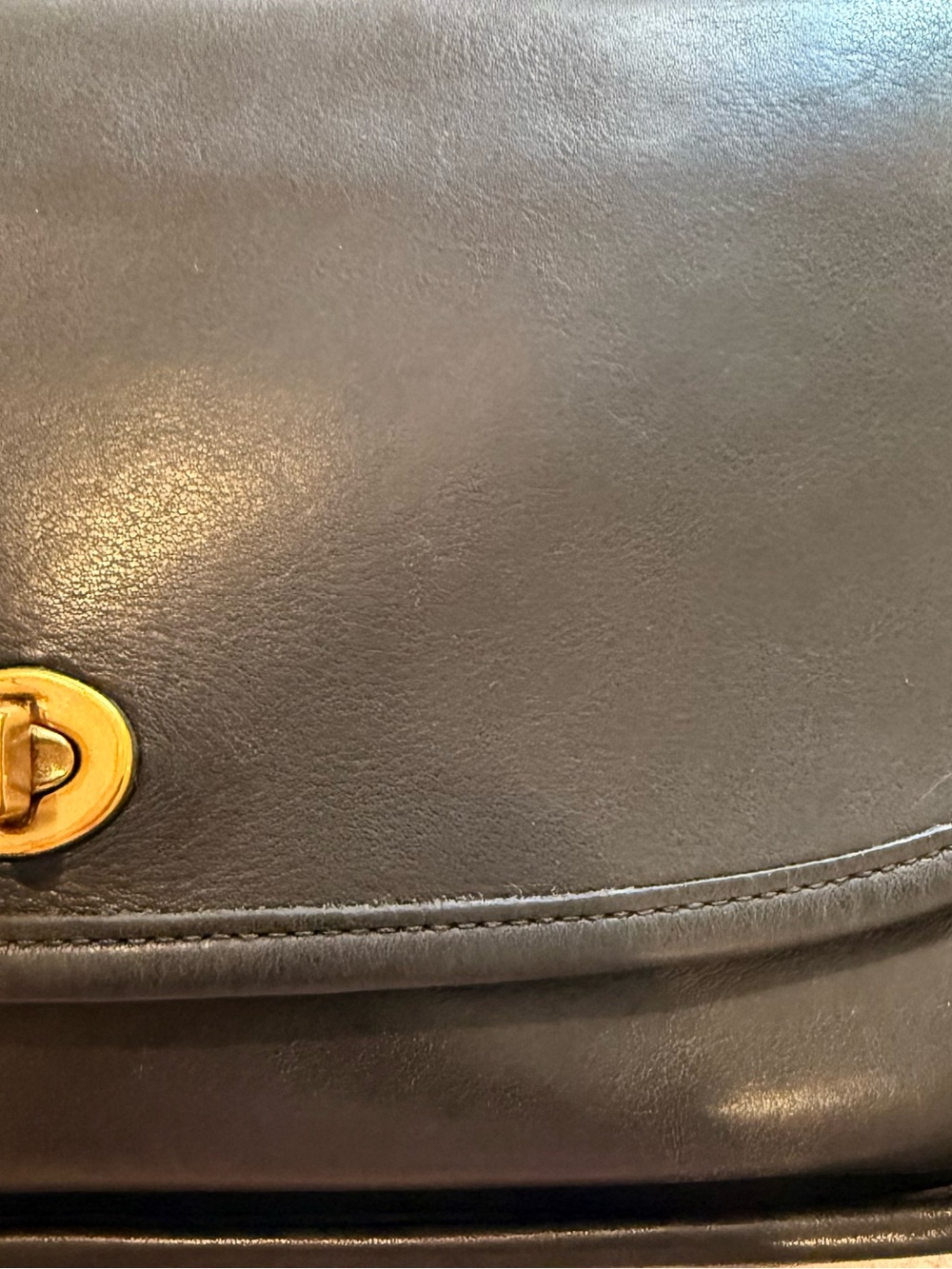 Vintage Coach City Bag 9790 Black Glove Tanned Leather Crossbody Purse USA Era - Picture 13 of 16